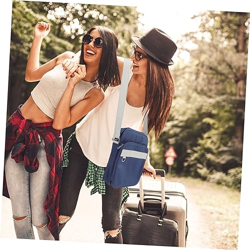 Warmhm Student Verstellbare Crossbody Tasche aus Strapazierfähigem Stoff Modische Umhängetasche für Damen und Herren Vielseitig Einsetzbar für Schule Freizeit und Alltag Blau von Warmhm