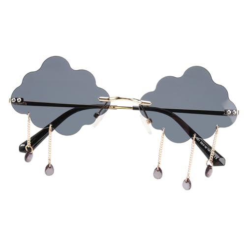 Warmhm Stylische Sonnenbrille Clouds Shaped mit Wassertropfen Design Leichte PC Brille für Damen und Herren Modische Strand und Party Sonnenbrille für Outdoor Aktivitäten Warmhm Stylische Sonnenbrille Clouds Shaped mit Wassertropfen Design Leichte PC Brille für Damen und Herren Modische Strand und Party Sonnenbrille für Outdoor Aktivitäten von Warmhm