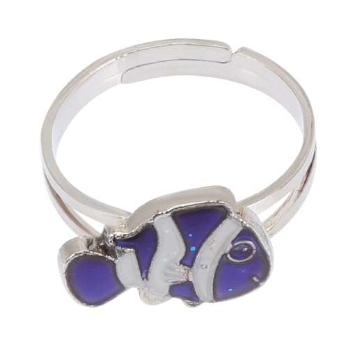 Warmhm Thermochromer Cartoon Fingerring Farbwechsel Ring Stimmungsring Offener Damenring Schmuck von Warmhm