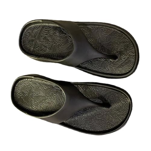 Warmhm Thick sole Beach Sandals Damen Sommer Slippers mit Rutschfester Sohle Modische Outdoor Zehentrenner für Strand und Alltag Schwarz von Warmhm