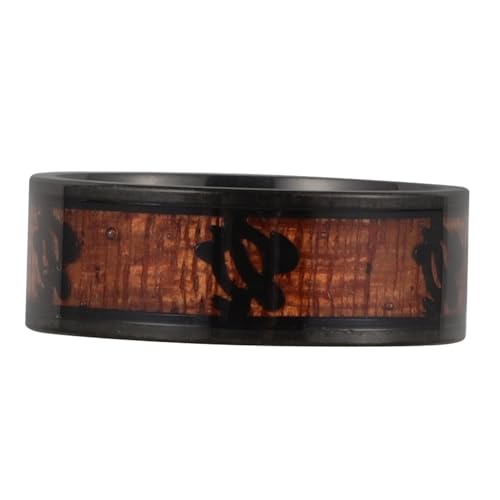 Warmhm Titanstahl Herrenring mit Holzmaserung und Schildkrötenmotiv Modischer Widerstandsfähiger Fingerschmuck Eleganter Langlebiger Ring für Besondere Anlässe Wie Hochzeit und Warmhm Titanstahl Herrenring mit Holzmaserung und Schildkrötenmotiv Modischer Widerstandsfähiger Fingerschmuck Eleganter Langlebiger Ring für Besondere Anlässe Wie Hochzeit und von Warmhm