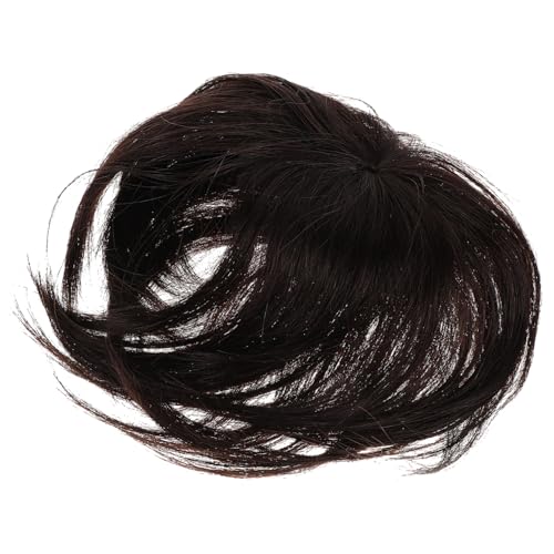Warmhm Topper Haarteil Damen Echthaar Haarverlängerung Für Dünnes Haar Clip- Bequem Zur Abdeckung Von Grauen Haaren Tiefbraun Weich Und Atmungsaktiv von Warmhm
