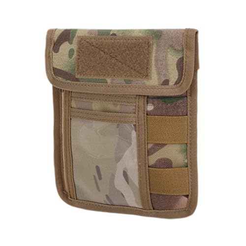 Warmhm Tragbare Ausweistasche für Outdoor Verschleißfest Multifunktionale Kartentasche Camouflage Kartenetui mit Riemendesign von Warmhm