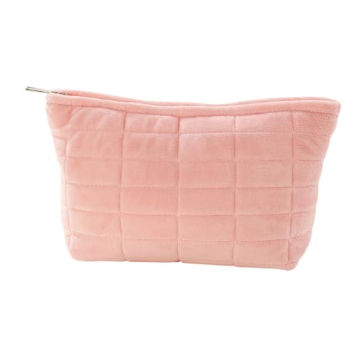 Warmhm Tragbare Kosmetiktasche Aus Plüsch Große Make-up-Tasche Mit Robustem Reißverschluss Leicht Für Mädchen Und Frauen Für Reise Und Zuhause Vielfältige Aufbewahrungslösung in Elegantem von Warmhm