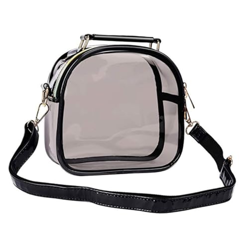 Warmhm Transparent Schultertasche für Damen Umhängetasche PVC für Alltag Shopping und Partys Schwarz Elegantes Design mit Ausreichend für Ihre Essentials Warmhm Transparent Schultertasche für Damen Umhängetasche PVC für Alltag Shopping und Partys Schwarz Elegantes Design mit Ausreichend für Ihre Essentials von Warmhm