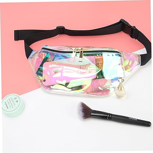 Warmhm Transparente Bauchtasche PVC Holografisch Leichte Hüfttasche für Damen Multifunktionale Sporttasche Laufen Reisen Shopping mit Großem Fassungsvermögen Langlebig und Stylisch von Warmhm