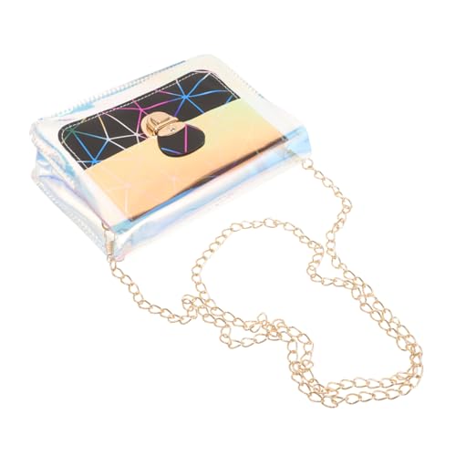 Warmhm Transparente Umhängetasche Damen mit Geometrischem Muster Leichte Crossbody Bag Kompakte für Alltag Konzert und Reisen Klare Schultertasche mit Großer Kapazität von Warmhm