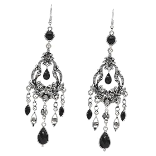 Warmhm Tropfen Ohrringe Damen Boho Stil Lang Quasten Ohrhänger Retro Design Elegant Handgefertigt Modisches Ohrschmuck Accessoire für Alltag und Party von Warmhm
