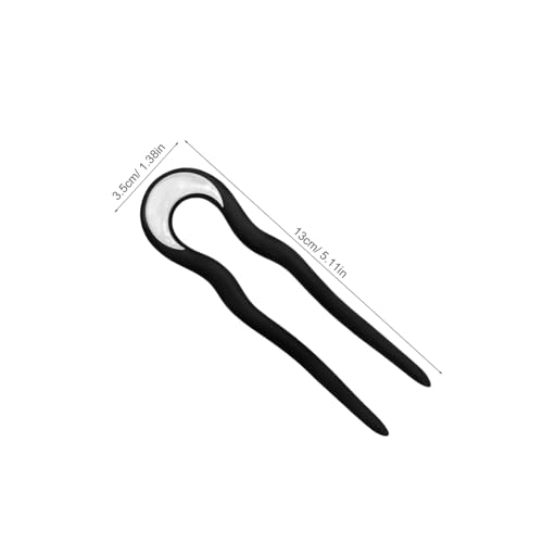 Warmhm U Förmige Haarnadel Handgefertigtem Sandelholz Minimalistischer Französischer Haarpin Sicherer Halt für Damen Eleganter Holz Haarnadelstab für Hochsteckfrisuren von Warmhm