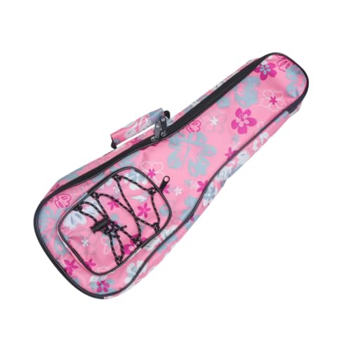 Warmhm Baumwollgepolsterte Ukulele-Tragetasche Mit Muster Schultertasche Und Rucksack-Funktion Musikinstrumententasche Rosa von Warmhm