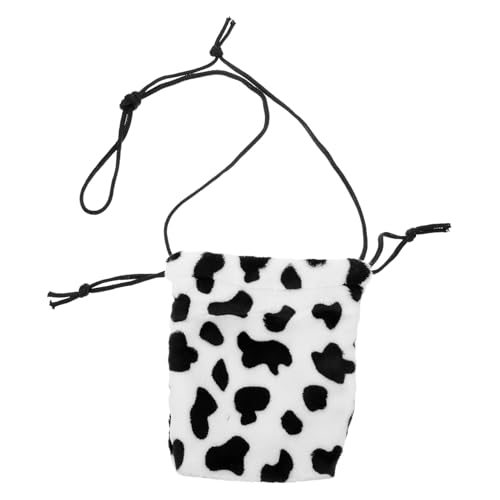 Warmhm Umhängetasche Plüsch Crossbody Bag Leopard Muster Mini Handtasche Mädchen Kleine Geldbörse Schultertasche Modisch Strapazierfähig Hohe Kapazität Klein und Portabel von Warmhm