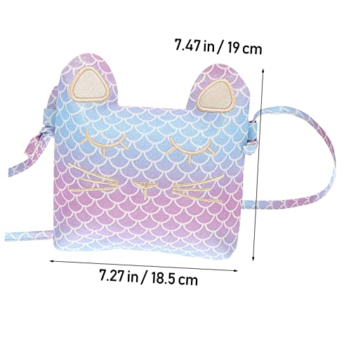 Warmhm Umhängetasche mit Schuppenartigem Katzenmuster Große Kapazität Verstellbarer Schultergurt Langlebiges Material Geeignet für Mädchen und Alltag von Warmhm