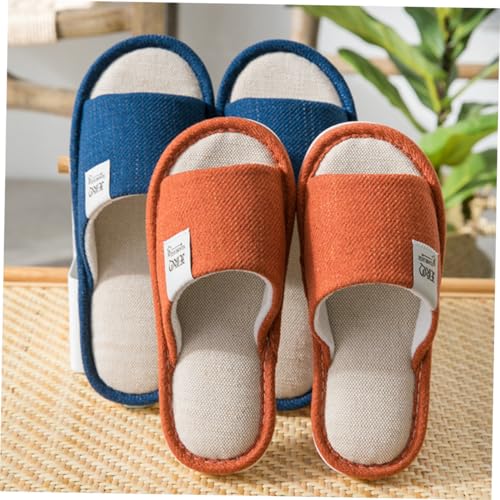 Warmhm Unisex Leichte Baumwoll Hausschuhe Rutschfest Atmungsaktiv All Seasons Slippers Für Schlafzimmer Wohnzimmer Freizeit von Warmhm