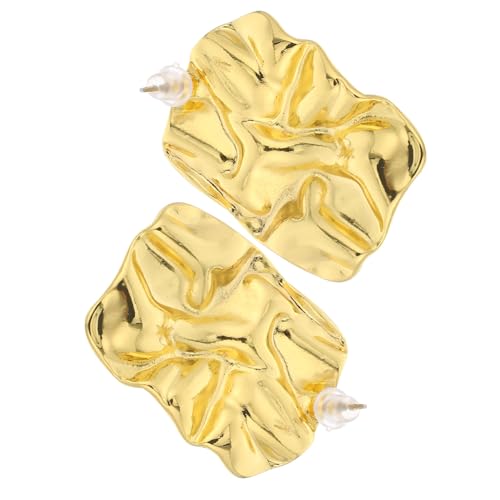 Warmhm Unregelmäßige Geometrische Statement Ohrringe Damen aus Langlebiger Zinklegierung mit Wellenstruktur für Halloween Cosplay und Tägliches Tragen Modische Party Schmuck von Warmhm