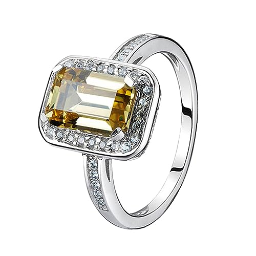 Warmhm Verstellbarer Gelb Ring für Frauen Offener Ring mit Elastischem Design als Verlobungsring oder Modisches Accessoire für Besondere Anlässe und Alltag von Warmhm