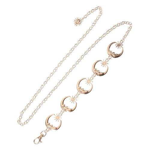 Warmhm Verstellbarer Taillengürtel Damen Metallkette mit Anhänger Eleganter Bauchschmuck für Party Hochzeit Alltag Langlebige Kettenlänge Anpassbar Modisches von Warmhm
