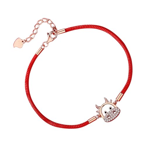 Warmhm Verstellbares Damen Armband Roségold Rind Jahresmotiv Stilvolles Handornament Für Alltag Party von Warmhm