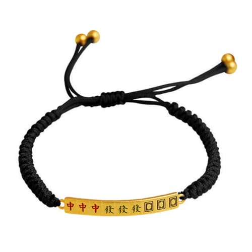 Warmhm Verstellbares Geflochtenes Armband für Damen und Herren im Mahjong Stil Handgelenksschmuck und Schwarzem Seil Modisches Freundschaftsarmband für Besondere Anlässe Warmhm Verstellbares Geflochtenes Armband für Damen und Herren im Mahjong Stil Handgelenksschmuck und Schwarzem Seil Modisches Freundschaftsarmband für Besondere Anlässe von Warmhm
