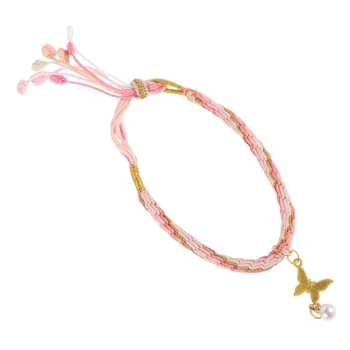 Warmhm Verstellbares Handgefertigtes Geflochtenes Freundschaftsarmband mit Schmetterlingsanhänger Farbiges Wasserdichtes String Wristband für Jugendliche Modisches Buntes Party Armband von Warmhm