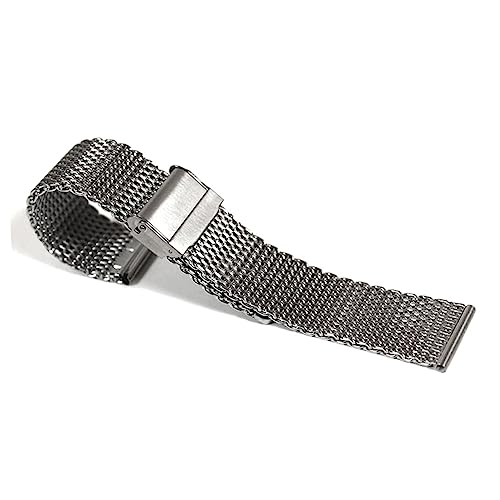 Warmhm Verstellbares Mesh Uhrenarmband Ultra Dünn Silberfarben Langlebig mit Interlock Verschluss Geeignet für Herren und Damen Ersatzarmband Einstellbar Warmhm Verstellbares Mesh Uhrenarmband Ultra Dünn Silberfarben Langlebig mit Interlock Verschluss Geeignet für Herren und Damen Ersatzarmband Einstellbar von Warmhm