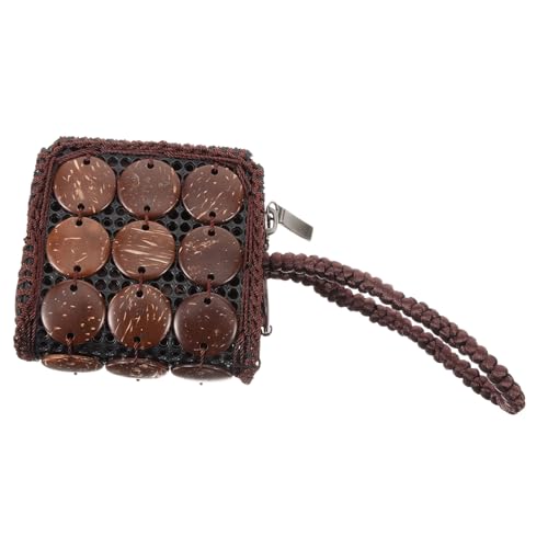 Warmhm Vintage Damen Geldbörse Klein Geflochtenes Münzfach Portemonnaie Kleine Brieftasche Leicht Für Reisen Arbeiten Alltag Klein Leicht Praktisch Für Münzen Schlüssel Lippenstift von Warmhm