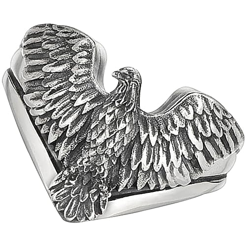 Warmhm Adlerform Offener Ring Für Damen Vintage Stil Metallring Mädchenring Fingerring Ringdekor von Warmhm