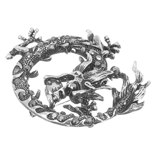 Warmhm Drachen Brosche Aus Legierung Anstecknadel Vintage Für Kleidung Schals Und Hüte Tier Brosche Für Männer von Warmhm