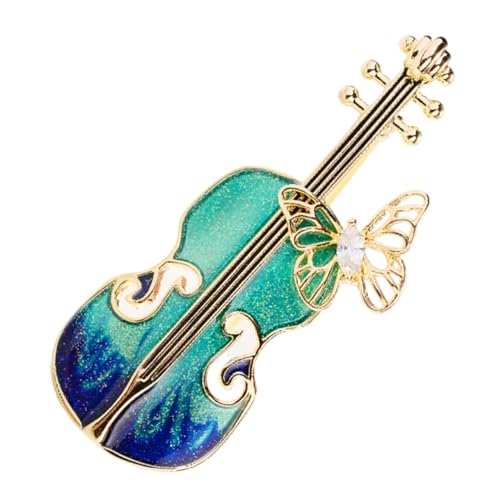 Warmhm Violine Brosche Damen Kreative Anstecknadel Geigenform Robuste Legierung Schmuck für Kleidung Schals und Hüte von Warmhm