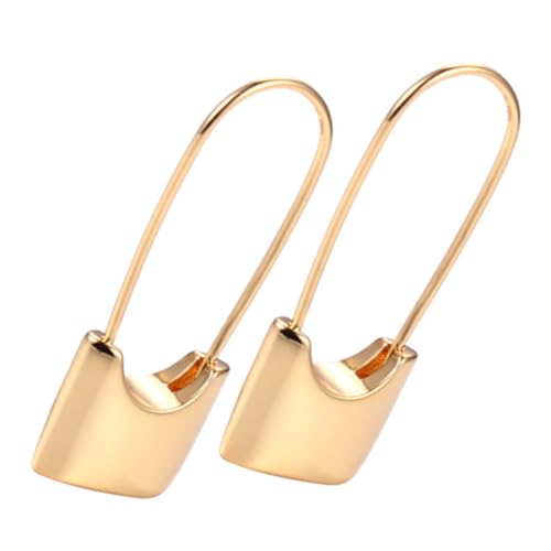 Warmhm Vintage Gold Sicherheitsnadel Ohrringe Damen Minimalistische Büroklammer Stil Ohrhänger Trendige Streetwear Schmuck Geschenk zum Geburtstag und Valentinstag von Warmhm