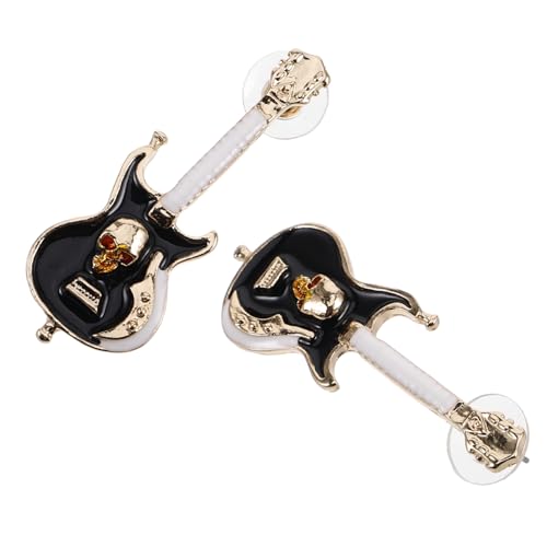Warmhm Vintage Gothic Gitarren Ohrstecker Robustem Tropfenförmig Lackiert mit Design Langlebig Hautfreundlich und Modisch für Frauen mit Individuellem von Warmhm