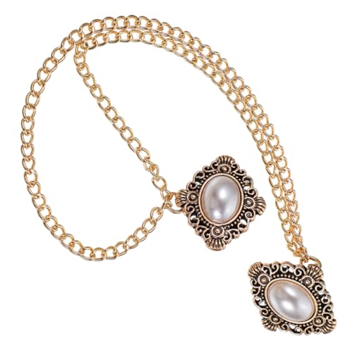 Warmhm Vintage Herren Brosche mit Kette Retro Anstecknadel mit Imitation Perle für Anzüge Hemden und Freizeitoutfits Brosche für Formelle und Lässige Anlässe von Warmhm