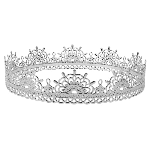 Warmhm Königskrone Glänzend Kopfschmuck Vintage Kostümkronen Geburtstagskrone Partykrone Dekorative Stirnband Für Fotografie Hochzeit Cosplay von Warmhm