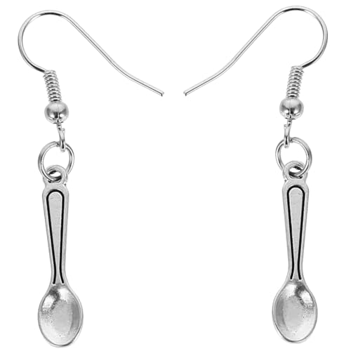 Warmhm Vintage Löffel Ohrringe Damen Retro Spoon Drop Earrings Hängend Leicht Elegant Kreativ Modisch für Alltag und Party von Warmhm