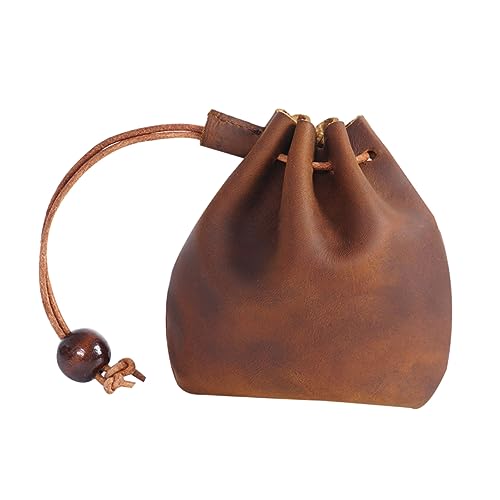 Warmhm Vintage Mini Geldbörse Echtem Schlanke Kleingeldbörse mit Münzfach Multifunktionale Kleine Portemonnaie Tasche für Schlüssel und Wechselgeld Leicht und Robust Geeignet für Alltag von Warmhm