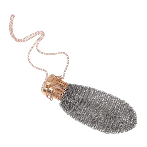 Warmhm Mini-netztasche Aus Edelstahlgewebe Tragbares Portemonnaie Mit Drehdeckel Münzgeldbörse Für Damen Retro-schatzkiste Für Bargeld Und Schmuck von Warmhm