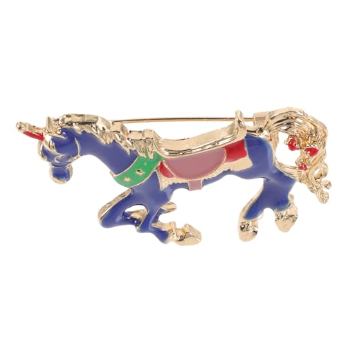 Warmhm Vintage Pferde Brosche Anstecknadel für Herren Langlebiger Anzug und Rucksack Pin Dekorativ für Hüte Jacken Pullover Vielseitiger Modischer Schmuck für Kleidung Zufällige Farbe von Warmhm