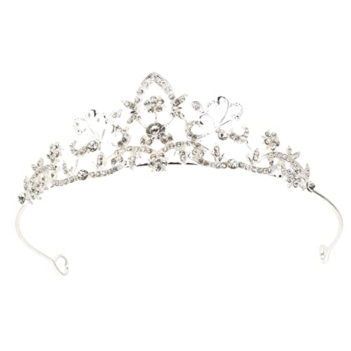 Warmhm Wasserdichte Silberfarbene Braut Tiara mit Funkelnden Strasssteinen Eleganter Haarschmuck für Hochzeit Party Geburtstag Geeignet für Damen und Mädchen von Warmhm