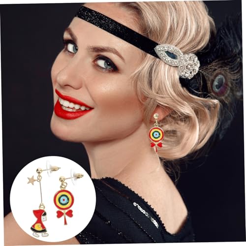 Warmhm Weihnachtliche Candy Ohrringe Asymmetrische Lollipop Ohrhänger Damen Festliche Schmuck für Warmhm Weihnachtliche Candy Ohrringe Asymmetrische Lollipop Ohrhänger Damen Festliche Schmuck für von Warmhm