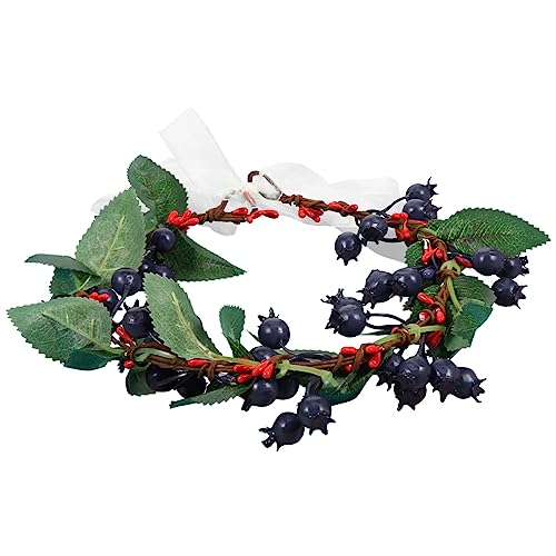 Warmhm Weihnachtlicher Blumenkranz Haaraccessoire für Damen und Mädchen Verstellbares Haarschmuck für Strandurlaub und Festliche Anlässe von Warmhm