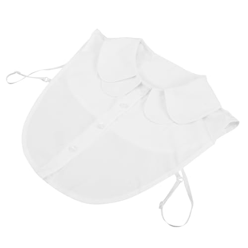 Warmhm Weißer Damen Abnehmbarer Doppel Lagen Blusenkragen Vielseitiger Falscher Rundhals Einsatz für Pullover Atmungsaktiver Fake Collar Ersatz zur Kleiderpflege und Modischem Styling von Warmhm