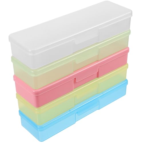 Warmhm Wimpernpinzetten Aufbewahrungsbox 5 Stücke Transparent Organizer für Wimpernverlängerungen Pinzettenetui Leer für Kosmetische Werkzeuge Wimpernpinzetten Halter für Reisen von Warmhm