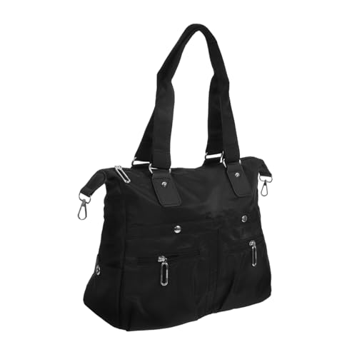 Warmhm Women Tote Bag Große Kapazität Nylon Schultertasche mit Reißverschluss und Mehreren Fächern für Büro Arbeit Alltag Pendeln von Warmhm