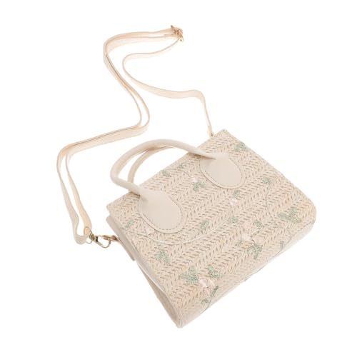 Warmhm Wunderschöne Handgefertigte Geflochtene Umhängetasche Damen Lässige Sommer Schultertasche mit Großem Fassungsvermögen Strapazierfähiges Material für Alltag und Freizeit von Warmhm