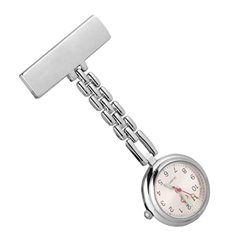 Warmhm Kreative Krankenschwester Taschenuhr Luminöse Sicherheitsnadel Uhr Aus Zinklegierung Für Ärzte Und Pflegeberufe Stilvolle Umhängeuhr in Silber Für Müheloses Ablesen von Warmhm
