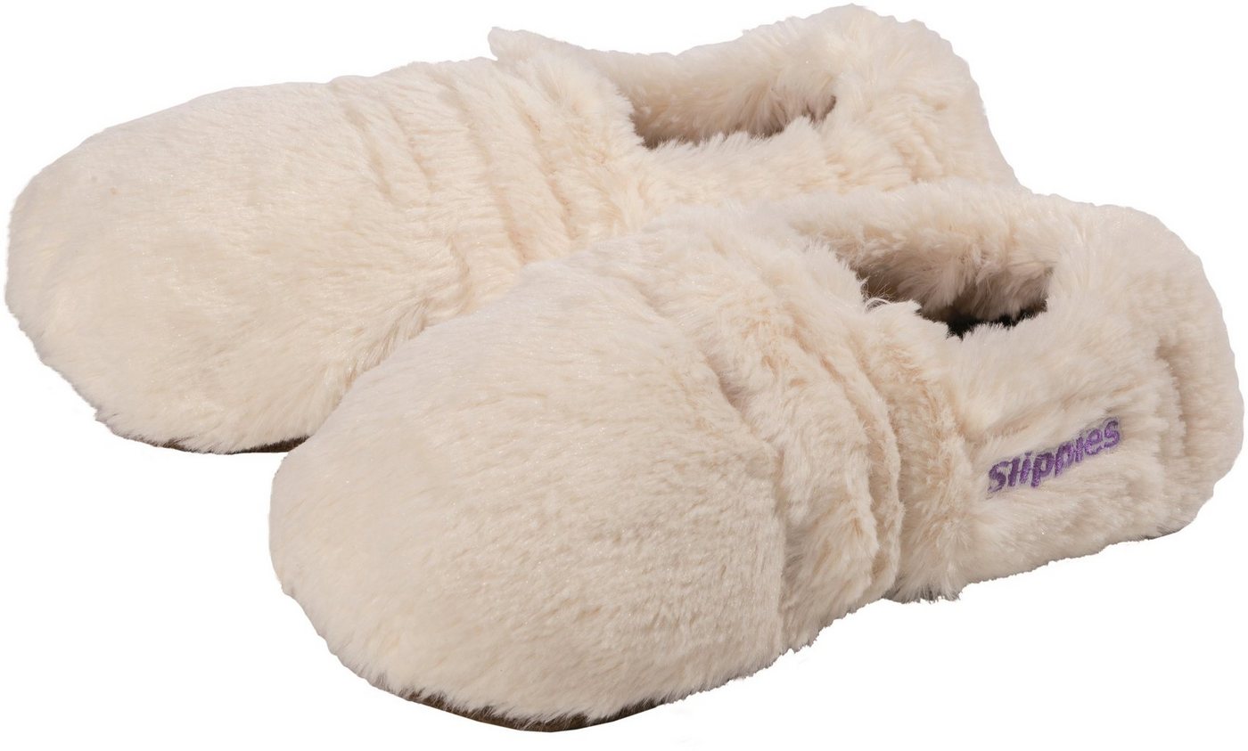 Warmies® Wärmekissen Slippies™ Deluxe creme Plush, Gr. 36-40, mit Lavendelduft von Warmies®