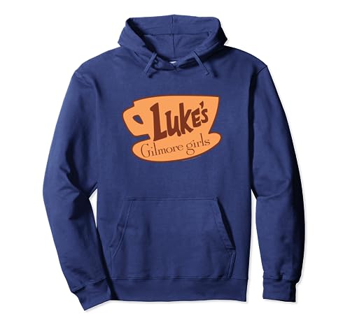 Warner Bros. Gilmore Girls Luke's Logo Pullover Hoodie, Unisex, Erwachsene, Unisex, Hoodie, Blau, M von Warner Bros.