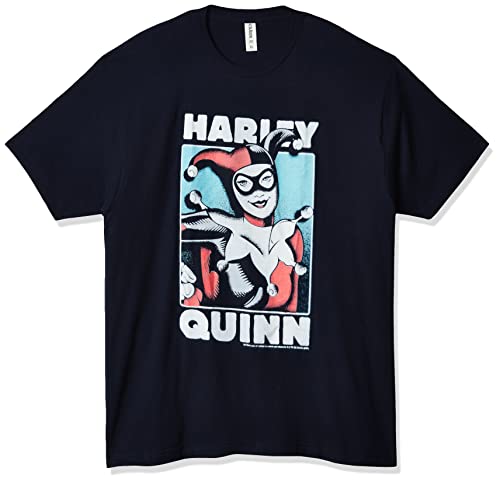 Warner Bros. Herren Harley Quinn T-Shirt, Navy, Mittel von Warner Bros.