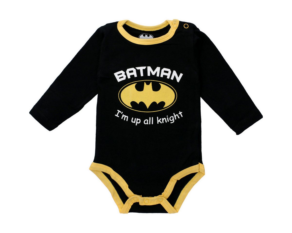 Warner Bros. Langarmbody Batman Unisex Kinder (1-tlg) Langarm Einteiler, Body, Longsleeve-Body, Bodysuit, Stretchbody von Warner Bros.
