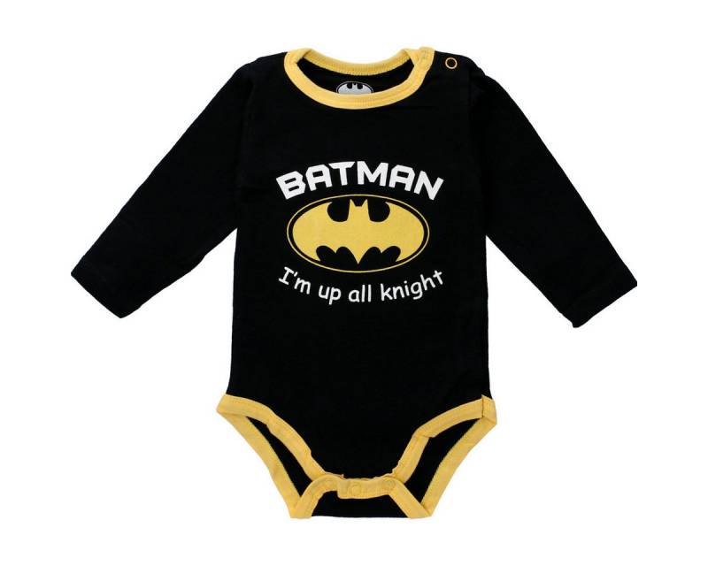 Warner Bros. Langarmbody Batman Unisex Kinder (1-tlg) Langarm Einteiler, Body, Longsleeve-Body, Bodysuit, Stretchbody von Warner Bros.
