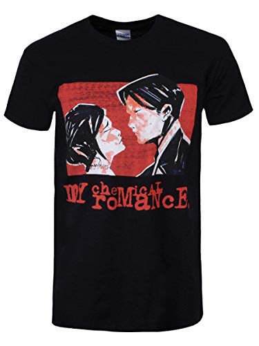 My Chemical Romance Faces Männer T-Shirt schwarz L 100% Baumwolle Band-Merch, Bands von Warner Music